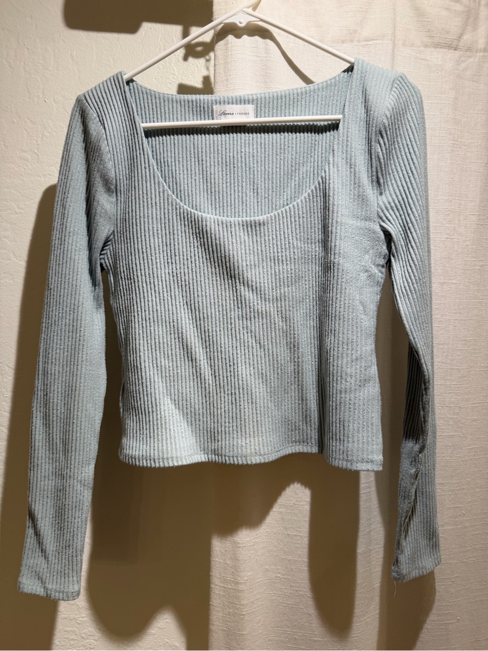Lovers and Friends Ribbed Long Sleeve (Teal) (Women’s Medium)